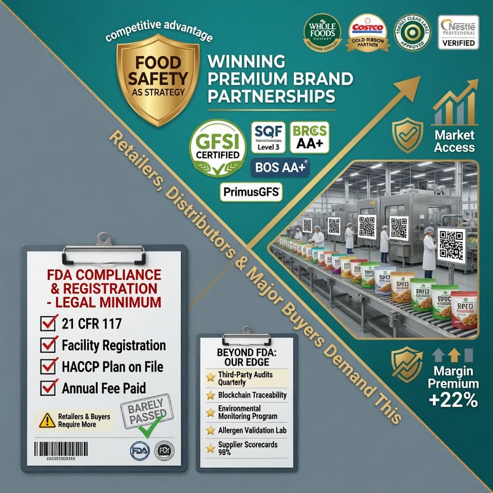 Food Safety Beyond FDA: HACCP, SQF, Third-Party Audits & What Brands Must Demand