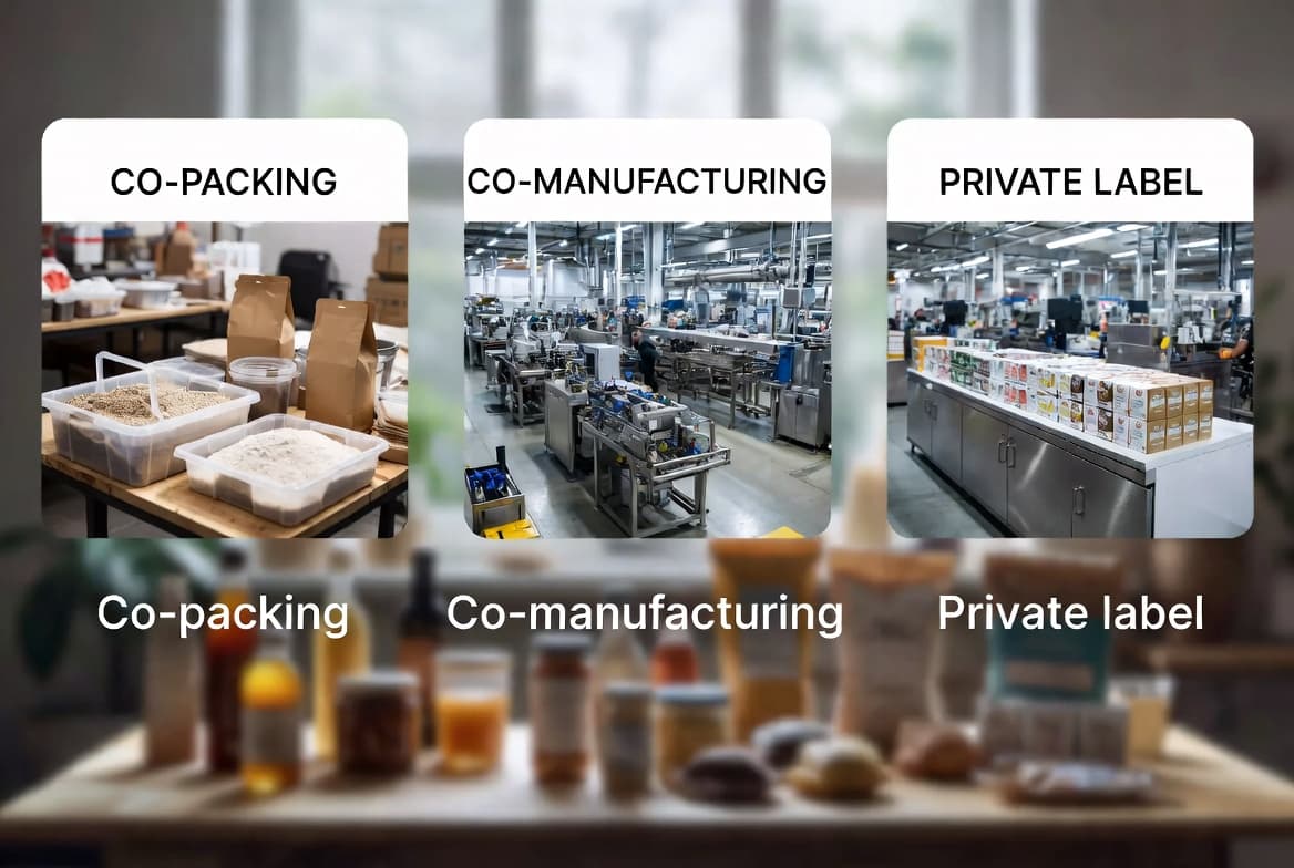 Co-Packing vs. Co-Manufacturing vs. Private Label: Which Is Right for Your Food or Beverage Brand?
