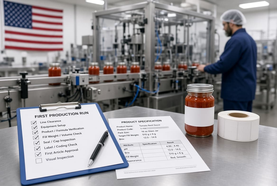 First Production Run Checklist for Food Co-Packers