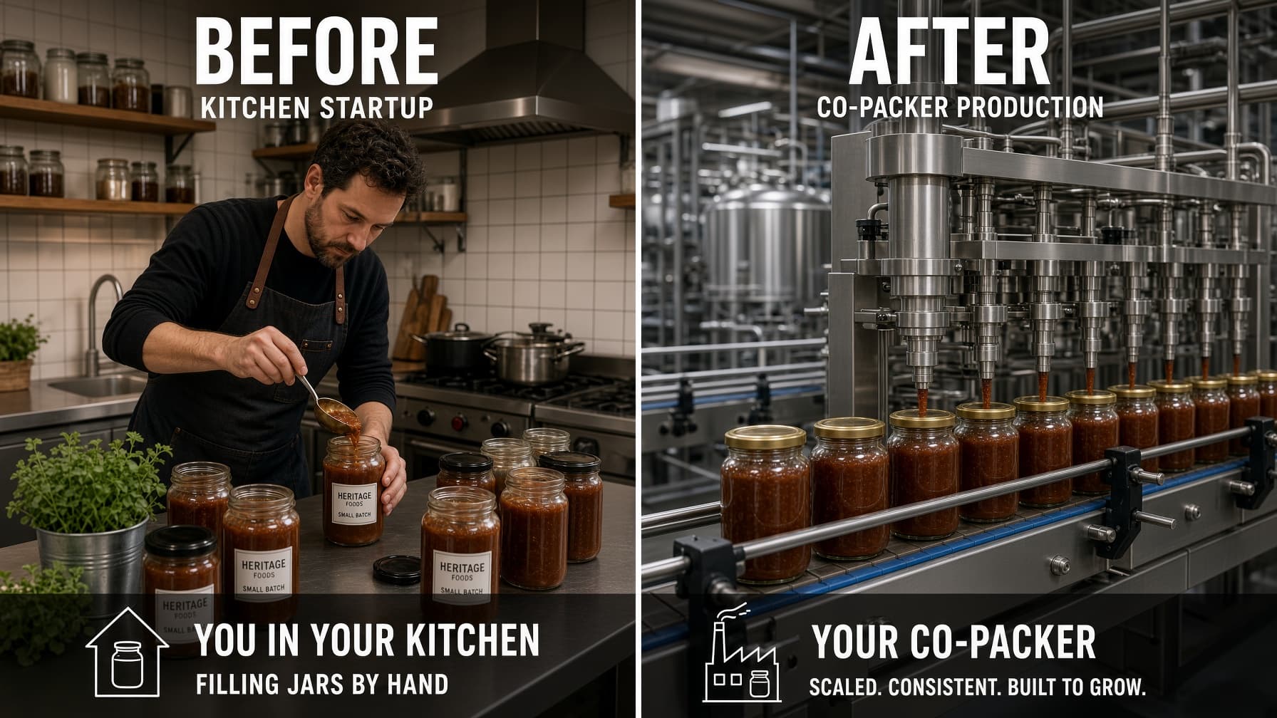 Commercial Kitchen vs. Co-Packer: When Should Your Food or Beverage Brand Make the Switch?